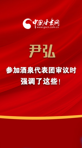 【2022甘肅兩會·圖解】尹弘書記參加酒泉代表團審議時強調(diào)了這些！