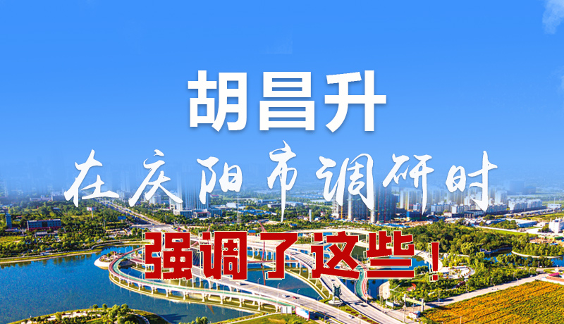 圖解|胡昌升在慶陽市調(diào)研時強(qiáng)調(diào)了這些！