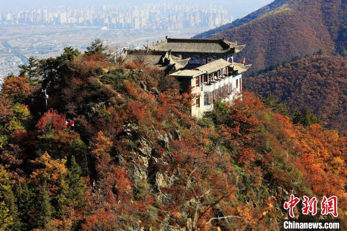 深秋，位于蘭州市榆中縣的興隆山，漫山遍野成五彩顏色。張?zhí)鞂?攝