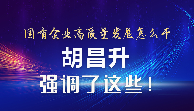 【甘快看】圖解|國有企業(yè)高質(zhì)量發(fā)展怎么干 胡昌升強調(diào)這些！