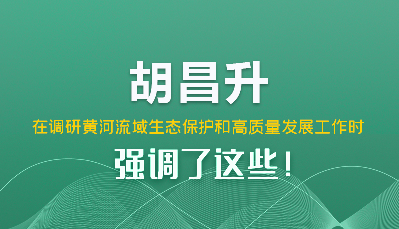 圖解|胡昌升在調(diào)研黃河流域生態(tài)保護(hù)和高質(zhì)量發(fā)展工作時強(qiáng)調(diào)了這些！